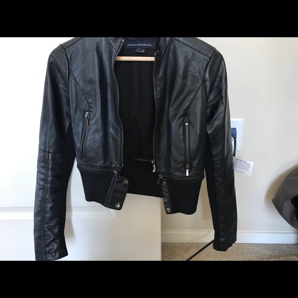 French connection faux leather jacket
